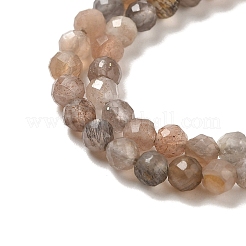 Нити из натуральных бусин из нескольких лунных камней G-B074-B08-02