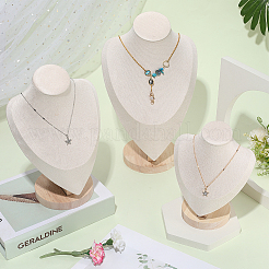 Подставки для ожерелий в форме бюста из бука NDIS-WH20010-02B