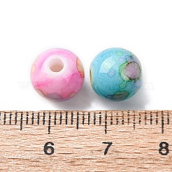 Печатные непрозрачные бусины из смолы&nbsp;RESI-B039-10