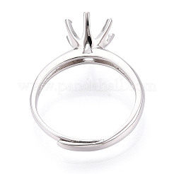 Позолоченное родием 925 стерлинговое серебро помолвочное кольцо-солитер STER-T008-20P
