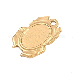 Cabochon-Fassungen für Anhänger aus Edelstahl 304&nbsp;STAS-D264-08C-G