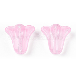 Спрей окрашены прозрачные стеклянные бусины GLAA-D006-20J