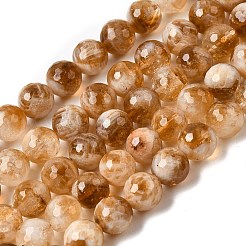 Нити из нагретых натуральных цитриновых бусин&nbsp;G-D359-A01-12mm