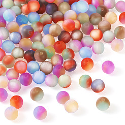 120 шт. 8-цветные матовые и градиентные непрозрачные смоляные бусины&nbsp;RESI-TA0003-85