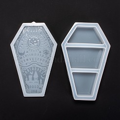 DIY棺収納ボックスシリコンモールド  レジン型  粘土工芸の金型ツール  ハロウィーンをテーマにした  ホワイト  181x113x44.5mm&nbsp;DIY-P027-02