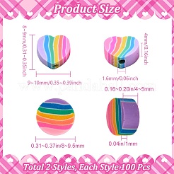 200шт 2 стилей ручной работы из полимерной глины CLAY-SC0001-56