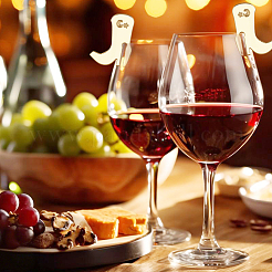 1 пакетик акриловых подвесок для бокалов вина&nbsp;OACR-HY0001-24B-01