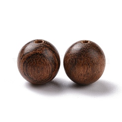 Perline rotonde di legno di sandalo di pelle di tigre&nbsp;WOOD-G009-01C