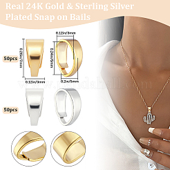 100 шт. 2-х цветные латунные защелкивающиеся дужки&nbsp;KK-BBC0022-77