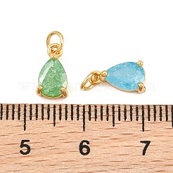 Anhänger aus Messing und Glas&nbsp;KK-Q085-16G