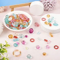 100 г прозрачных акриловых бусин MACR-TA0001-54