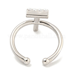 Латунные открытые манжеты для женщин RJEW-F162-01P-T