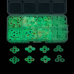 6 стиль светящихся акриловых и прозрачных пластиковых бусин&nbsp;MACR-FS0001-24