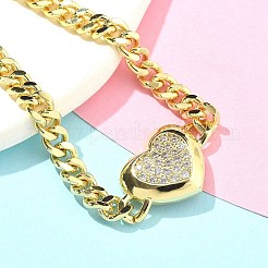 Латунь микро проложить кубические циркониевые браслеты BJEW-S158-02G-B