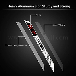Уф-защищенный и водонепроницаемый алюминиевый предупреждающие знаки AJEW-WH0111-F-08