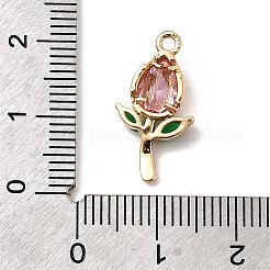 Латунные микро проложить кубического циркония подвески KK-D408-01KCG