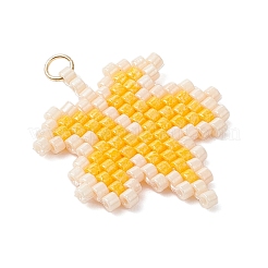 Подвески из стеклянных бусин в виде кленовых листьев&nbsp;PALLOY-MZ00889-01