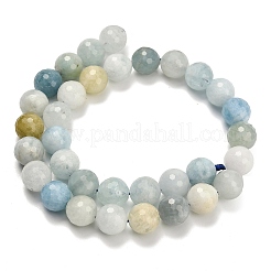 Природные Аквамарин бисер нитей G-L642-F05-12mm