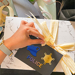 Трафареты для резки штампов из углеродистой стали полицейского DIY-WH0309-2037