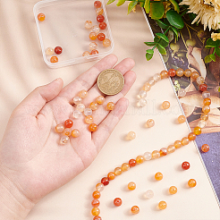 2 нити натуральных красных агатовых бусин G-OC0004-25