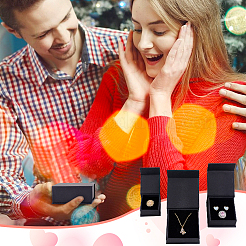 18 шт. 3 стиля бумажная магнитная откидная подарочная коробка для хранения ювелирных изделий CON-PH0003-03