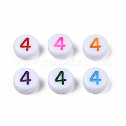 Perle acriliche opache bianche&nbsp;MACR-T038-18-4