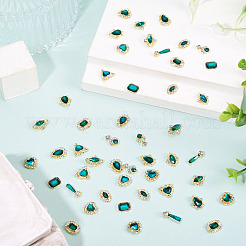 48 Stück 12 Stile Legierung Strass Cabochons&nbsp;MRMJ-TA0001-45A