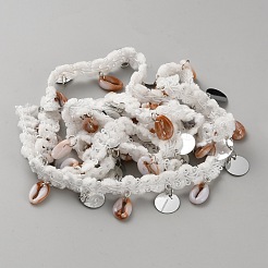 3 ярд хлопчатобумажной кружевной ленты в этническом стиле&nbsp;OCOR-WH0100-35C