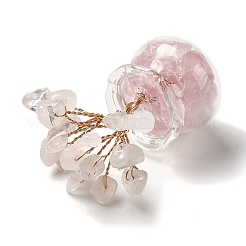 Украшения из натуральной крошки розового кварца DJEW-Z007-02A