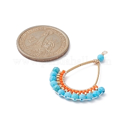 Ограненные круглые подвески из натуральных смешанных драгоценных камней PALLOY-MZ00140