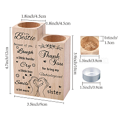 Деревянный подсвечник AJEW-WH0268-002