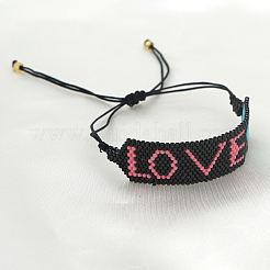 Браслет Миюки с плетением из бисера BJEW-Z013-11