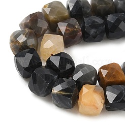 Природные окаменелое дерево бисер пряди G-H078-C51-6mm