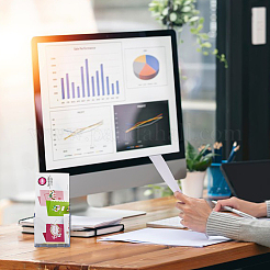 2шт. 1-слойная прозрачная акриловая настенная стойка для брошюр AJEW-GL0001-74