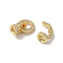 Реечное покрытие латунь микро паве прозрачный кубический цирконий складные застежки&nbsp;KK-A222-04A-G