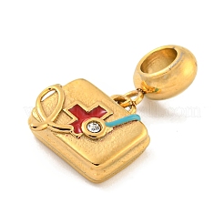 Ионное покрытие (ip) 304 нержавеющая сталь европейские подвески-шармы&nbsp;STAS-U005-40G