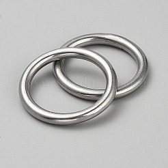 変色防止304ステンレススチールリンクリング  丸いリング  ステンレス鋼色  33.5x4mm  内径：25.5mm&nbsp;STAS-WH0036-55P