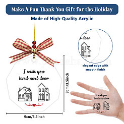 Печатные акриловые большие подвески OACR-WH0039-008