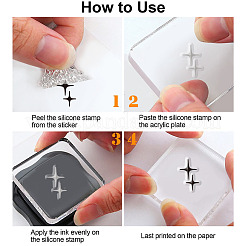 Individuelle transparente Stempel aus PVC-Kunststoff&nbsp;DIY-WH0448-0835