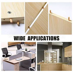 480 шт. 6 шт. деревянных рифленых штифтов AJEW-NB0005-87