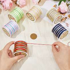 6 рулон 6 цвета 50 м сегментный окрашенный нейлоновый китайский узелковый шнур NWIR-FH0001-05