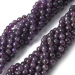 Natürlichen Amethyst Perlen Stränge&nbsp;G-M445-8MM-01D