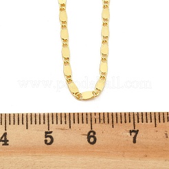 女性用真鍮楕円リンクチェーンネックレス  304ステンレススチール製カニカン付き  ラックめっき  鉛フリー＆カドミウムフリー  長持ちメッキ  18KGP本金メッキ  17.72インチ（45cm）&nbsp;NJEW-D302-26G