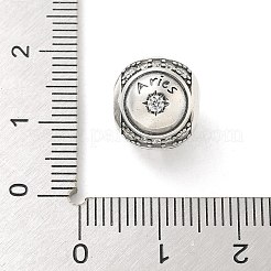 Латунные прозрачные фианиты европейские бусины FIND-M049-01AS-06