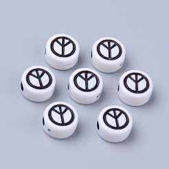 Perle acriliche bianche opache&nbsp;X-MACR-S273-42A