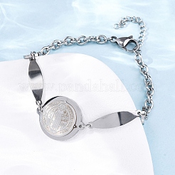 201 браслет из нержавеющей стали&nbsp;BJEW-B078-146P