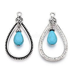 Pendentifs de turquoise synthétique&nbsp;PALLOY-TAC0044-61AS