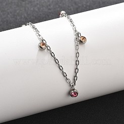 Браслеты из нержавеющей стали 304 со стразами&nbsp;BJEW-Q038-10P