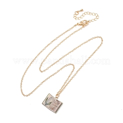 Collares colgantes de libro de latón esmaltado para mujer&nbsp;KK-CBAF5B9-01G-05