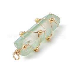 Подвески из натурального кварца с медной проволокой и гальваническим покрытием&nbsp;PALLOY-JF02626-02